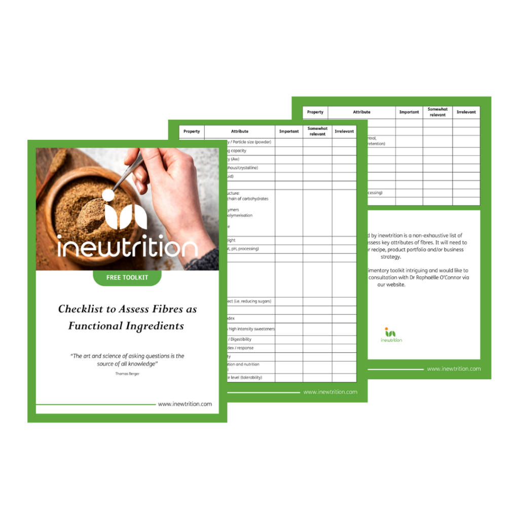 Checklist to access fibres as functional ingredients